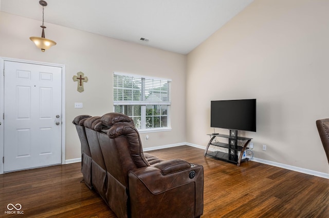 9751 Roxbury Dr, Fishers, IN 46038 - living area with wood finished floors and baseboards