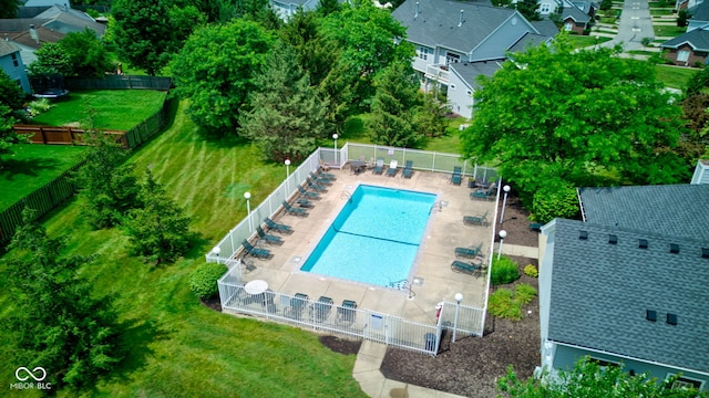 13879 Meadow Grass Way, Fishers, IN 46038 - drone / aerial view of a pool