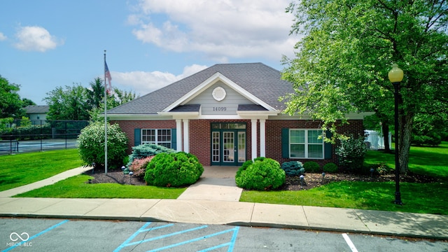 13879 Meadow Grass Way, Fishers, IN 46038 - view of front of home featuring french doors and brick siding