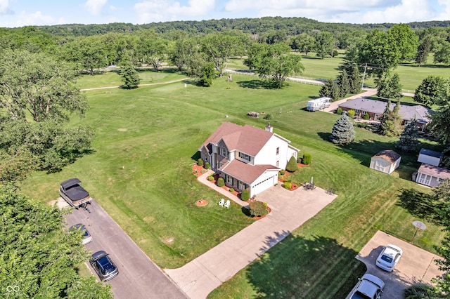 3244 W Burning Tree Rd, Crawfordsville, IN 47933 - aerial view of a heavily wooded area