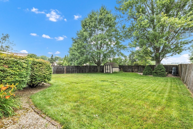 1006 Barry Dr, Lebanon, IN 46052 - fenced backyard featuring a storage shed