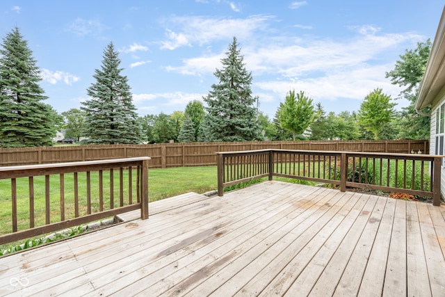 14098 Mimosa Ct, Fishers, IN 46038 - wooden terrace featuring a fenced backyard