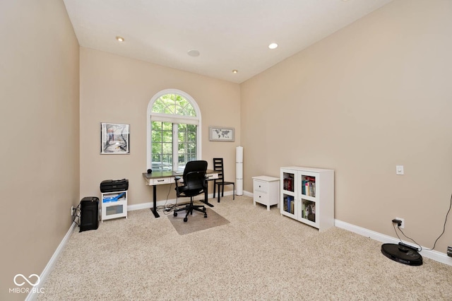 7844 N Timber Run Ct, Indianapolis, IN 46256 - carpeted office featuring baseboards