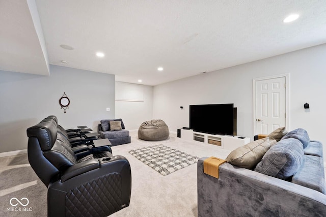 7844 N Timber Run Ct, Indianapolis, IN 46256 - carpeted living area featuring recessed lighting and baseboards