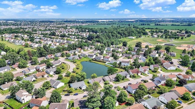 6417 Meadowpond Way, Indianapolis, IN 46235 - aerial perspective of suburban area with a nearby body of water