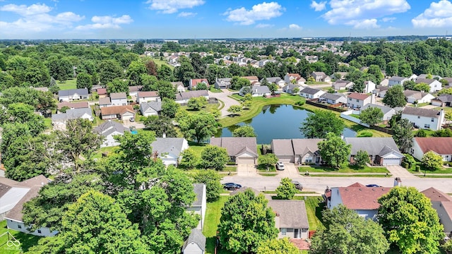 6417 Meadowpond Way, Indianapolis, IN 46235 - aerial view of residential area featuring a large body of water