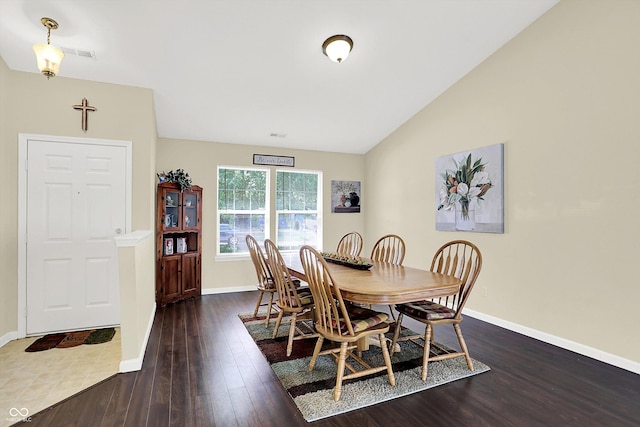 6417 Meadowpond Way, Indianapolis, IN 46235 - dining space with wood finished floors and lofted ceiling