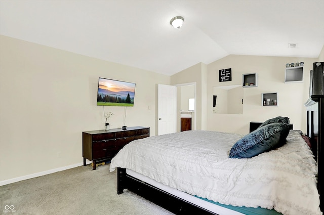 6417 Meadowpond Way, Indianapolis, IN 46235 - carpeted bedroom with lofted ceiling and baseboards