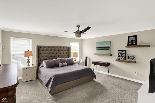 10490 Cleary Trace Dr, Fishers, IN 46040 - bedroom featuring carpet floors, ornamental molding, and ceiling fan