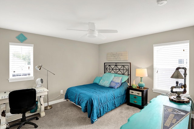 10490 Cleary Trace Dr, Fishers, IN 46040 - bedroom featuring carpet flooring, ceiling fan, and an office area