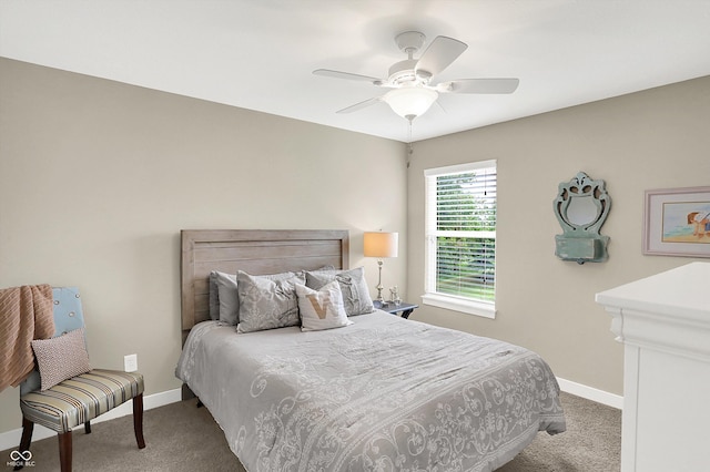 10490 Cleary Trace Dr, Fishers, IN 46040 - carpeted bedroom with baseboards and ceiling fan