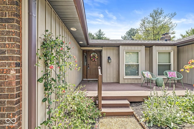 11329 Moss Dr, Carmel, IN 46033 - entrance to property with a deck