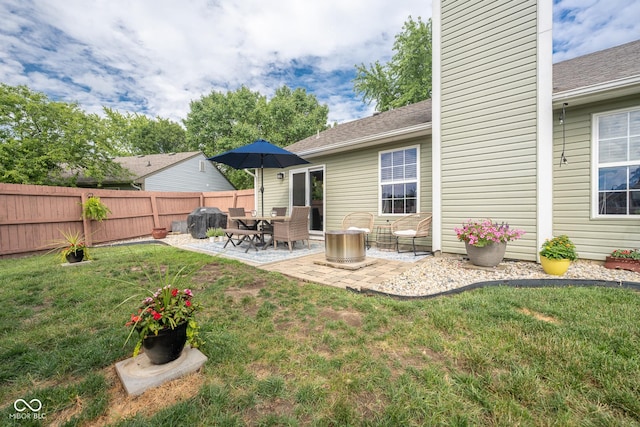 12854 Longleaf Ln, Fishers, IN 46038 - fenced backyard featuring a patio