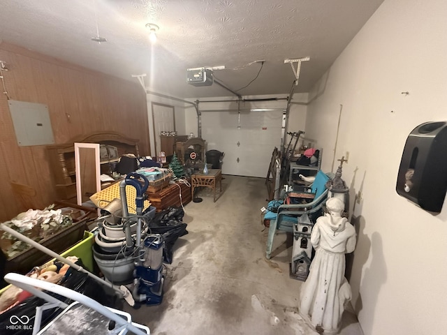 1338 Swan Dr, Franklin, IN 46131 - garage with electric panel and a garage door opener