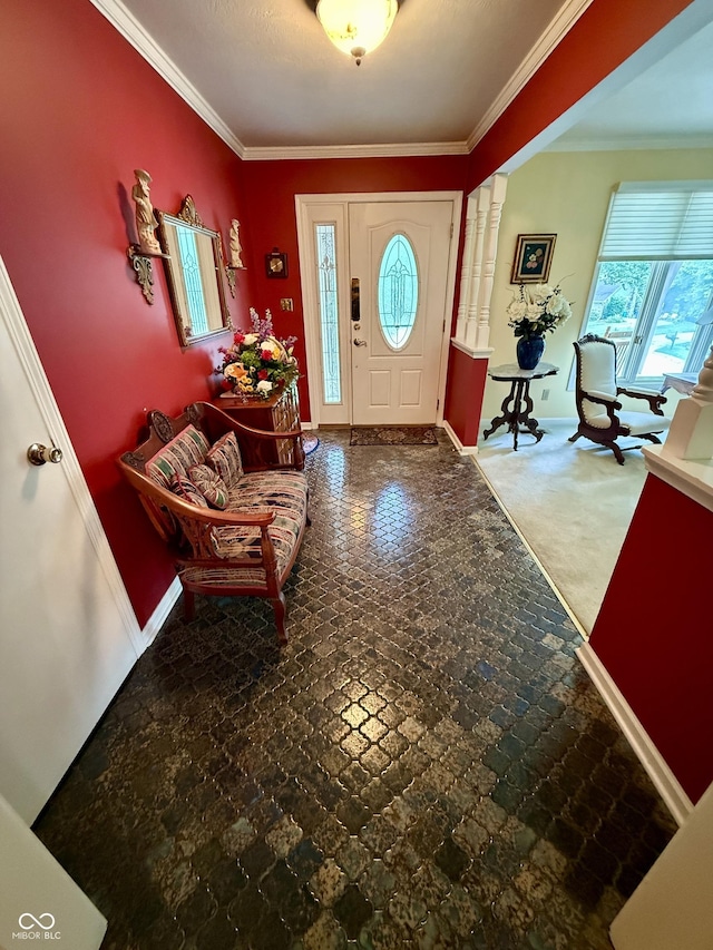 511 Canterbury Ct, Noblesville, IN 46060 - entryway featuring ornamental molding and decorative columns