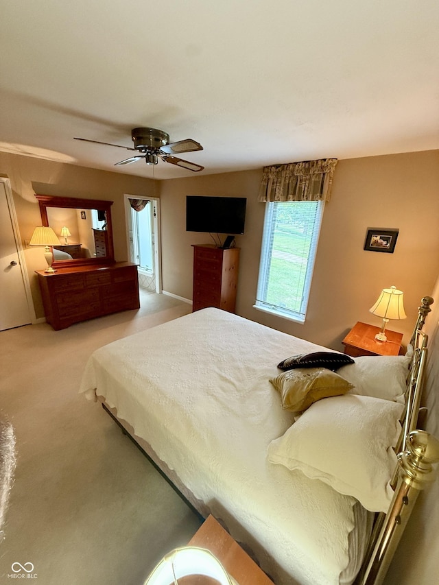 511 Canterbury Ct, Noblesville, IN 46060 - carpeted bedroom with multiple windows and ceiling fan
