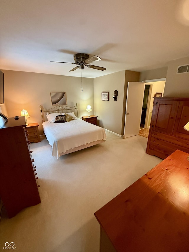 511 Canterbury Ct, Noblesville, IN 46060 - bedroom featuring light carpet and a ceiling fan