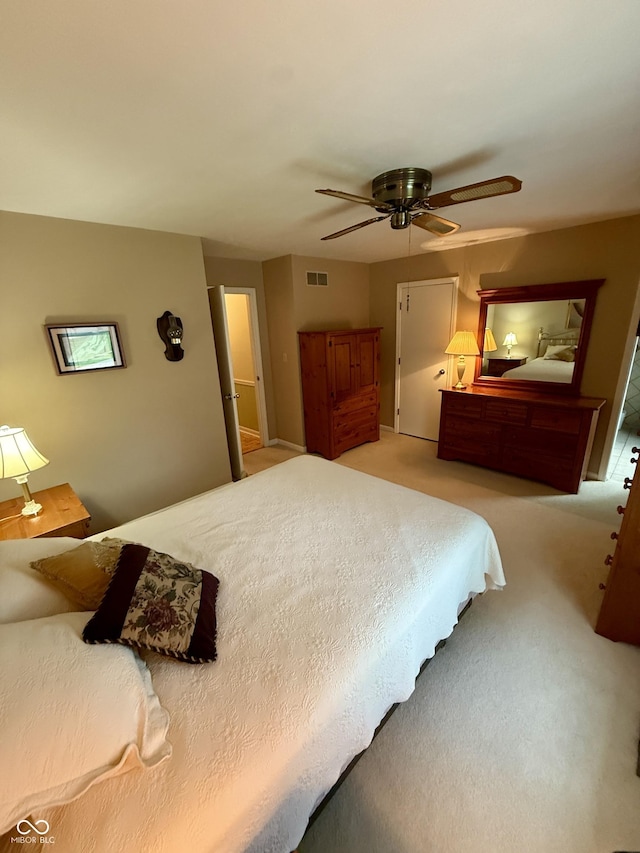 511 Canterbury Ct, Noblesville, IN 46060 - bedroom featuring a ceiling fan and light carpet
