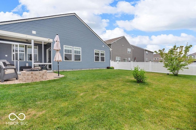 9470 Tobin Cir, Avon, IN 46123 - back of house featuring an outdoor fire pit and a patio