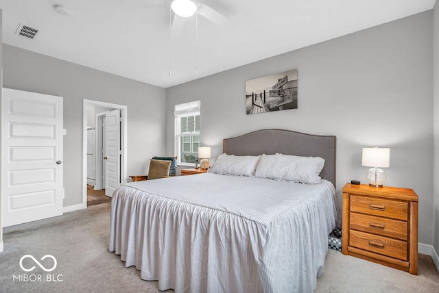 9470 Tobin Cir, Avon, IN 46123 - bedroom featuring light colored carpet and a ceiling fan