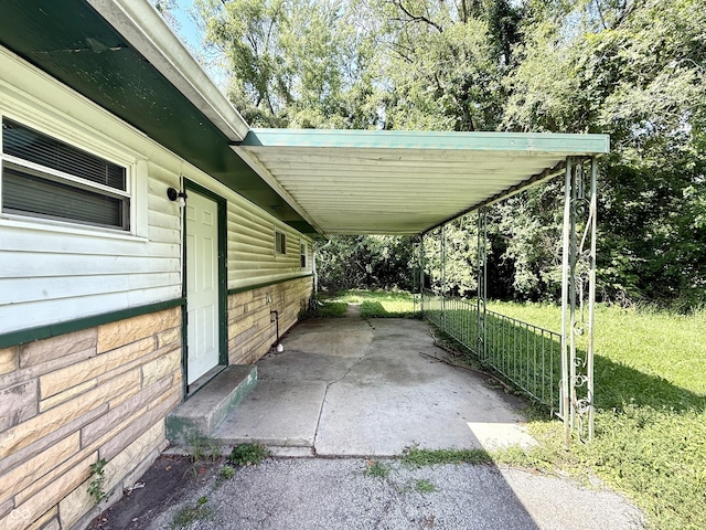 3034 E 35th St, Indianapolis, IN 46218 - view of patio with an attached carport