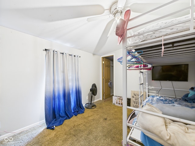 401 S Fletcher St, Frankton, IN 46044 - bedroom featuring carpet flooring and ceiling fan