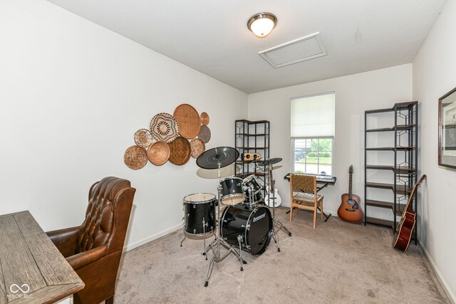 6819 Park Grove Blvd, Whitestown, IN 46075 - carpeted office with attic access and baseboards