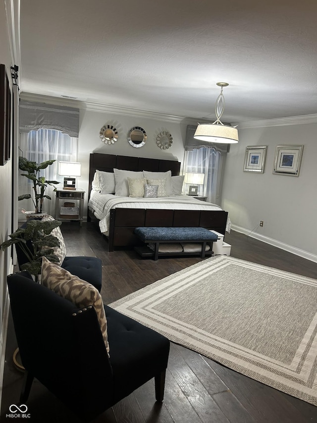 16424 Brookhollow Dr, Noblesville, IN 46062 - bedroom with crown molding and wood-type flooring