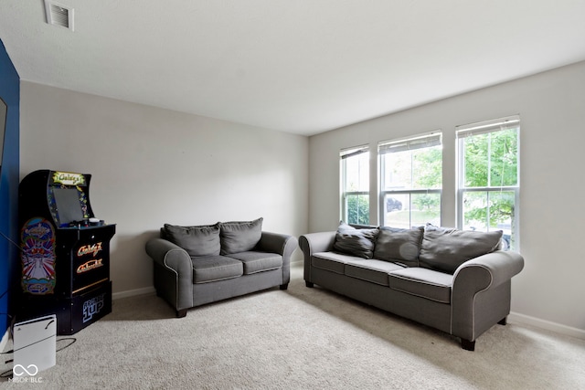 5776 Blue Sky Dr, Whitestown, IN 46075 - carpeted living area with baseboards
