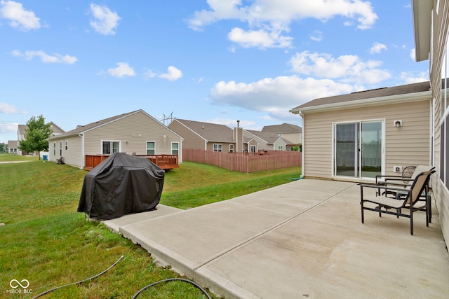 5776 Blue Sky Dr, Whitestown, IN 46075 - view of patio / terrace featuring area for grilling and a residential view