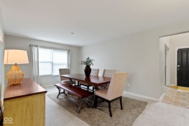 5776 Blue Sky Dr, Whitestown, IN 46075 - dining room featuring light carpet and baseboards