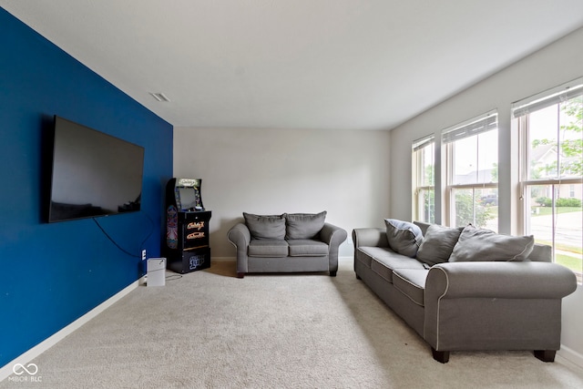 5776 Blue Sky Dr, Whitestown, IN 46075 - living room with carpet and baseboards