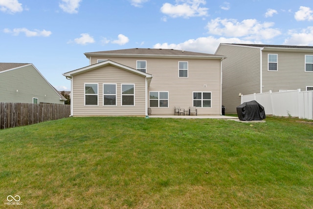 5776 Blue Sky Dr, Whitestown, IN 46075 - back of property with a patio and a fenced backyard