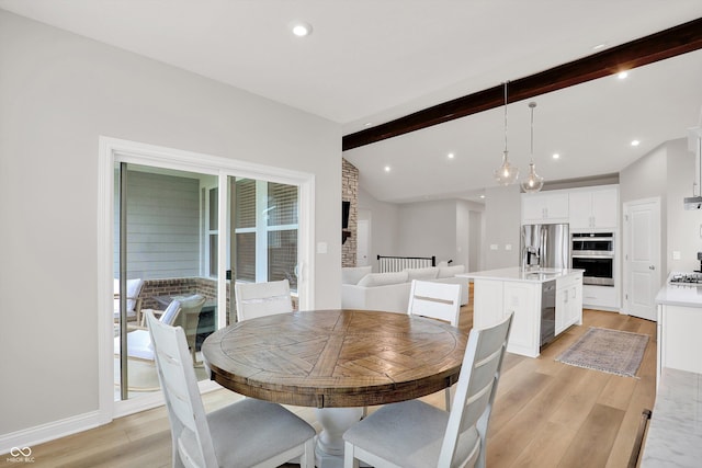 15744 Kohut Ln, Westfield, IN 46074 - dining area featuring light wood-style floors and recessed lighting