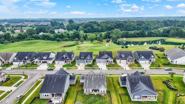 15744 Kohut Ln, Westfield, IN 46074 - aerial perspective of suburban area with a large body of water and a golf club