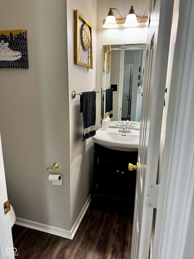 12583 Courage Xing, Fishers, IN 46037 - bathroom featuring wood finished floors and vanity