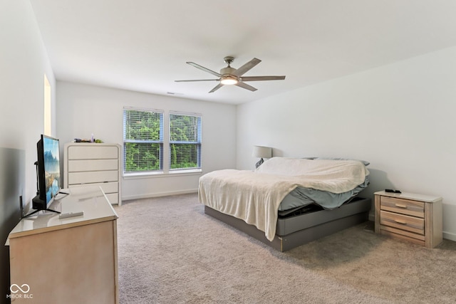 1022 Cyprian Way, Lebanon, IN 46052 - bedroom with carpet flooring and a ceiling fan
