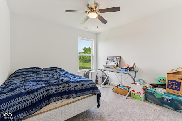 1022 Cyprian Way, Lebanon, IN 46052 - carpeted bedroom featuring ceiling fan