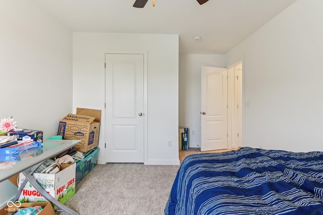 1022 Cyprian Way, Lebanon, IN 46052 - carpeted bedroom with ceiling fan