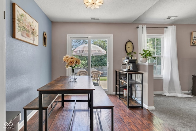 7702 Wood Stream Dr, Indianapolis, IN 46239 - office space with a textured ceiling and dark wood-style floors