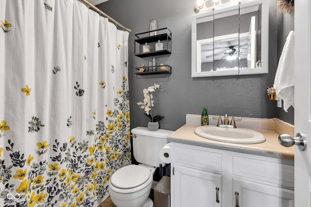 7702 Wood Stream Dr, Indianapolis, IN 46239 - full bath with vanity, a textured wall, and curtained shower