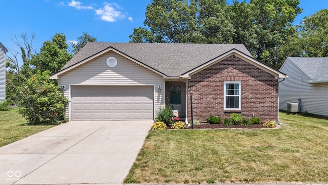 7702 Wood Stream Dr, Indianapolis, IN 46239 - view of front of house featuring brick siding, an attached garage, concrete driveway, and roof with shingles