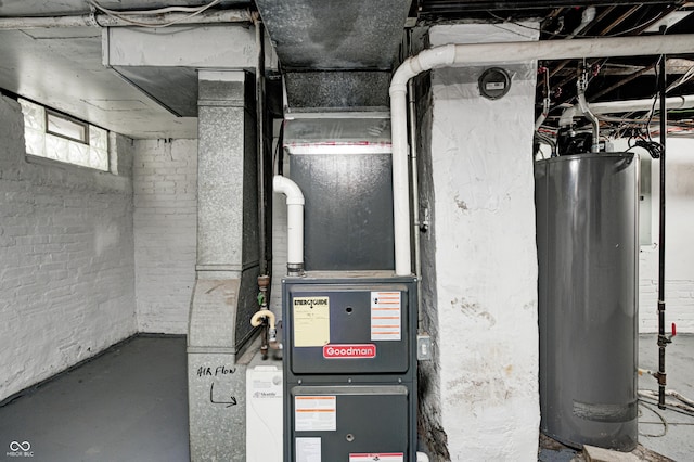 832 Noble St, Indianapolis, IN 46203 - utility room with water heater
