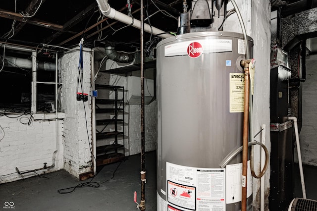 832 Noble St, Indianapolis, IN 46203 - utility room with gas water heater