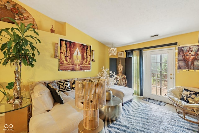 6117 Salanie Pl, Indianapolis, IN 46254 - living area with vaulted ceiling