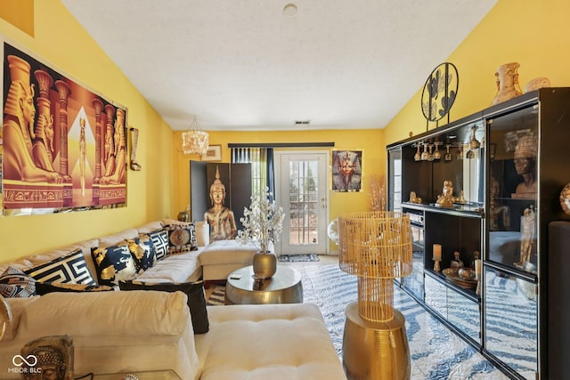 6117 Salanie Pl, Indianapolis, IN 46254 - living area with a chandelier