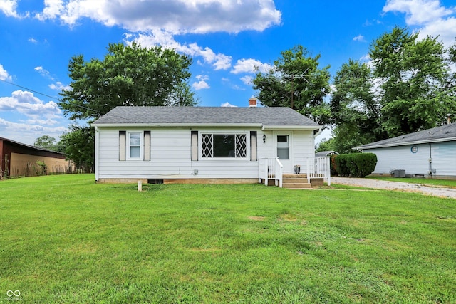 3664 S 550 E, Franklin, IN 46131 - view of front of home with a front lawn and a chimney