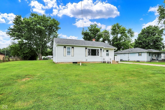 3664 S 550 E, Franklin, IN 46131 - view of front facade with a front lawn and a chimney