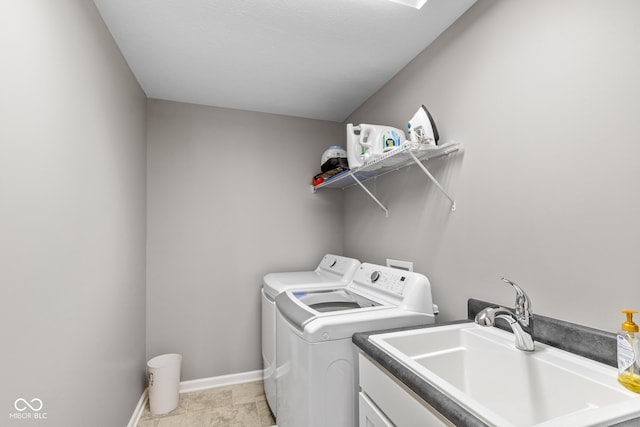 16338 Portage Trail Ln, Fortville, IN 46040 - washroom featuring washer and dryer and baseboards