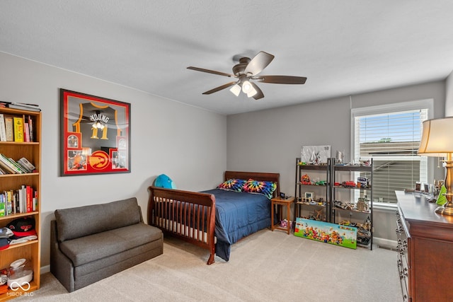 16338 Portage Trail Ln, Fortville, IN 46040 - carpeted bedroom with a ceiling fan